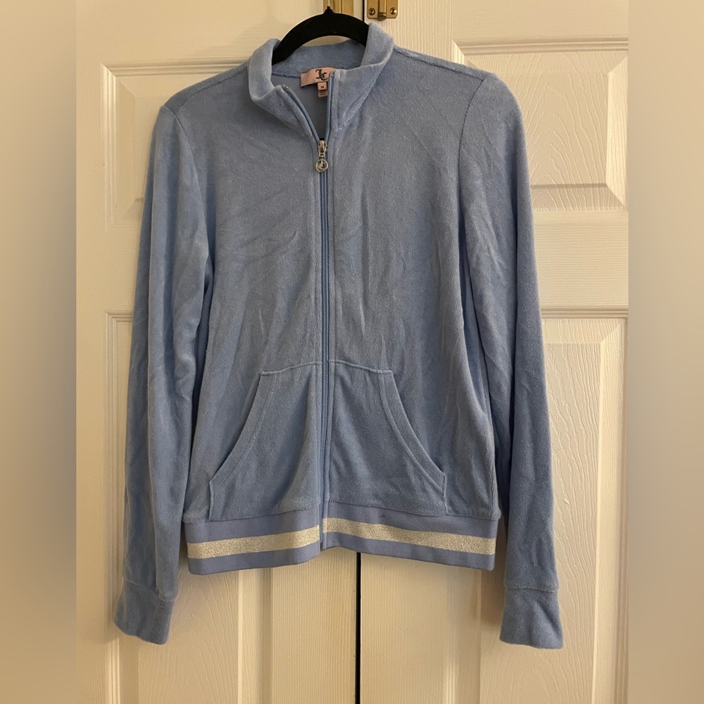 Juicy couture Y2K Light Blue Zip-Up velour Jacket medium